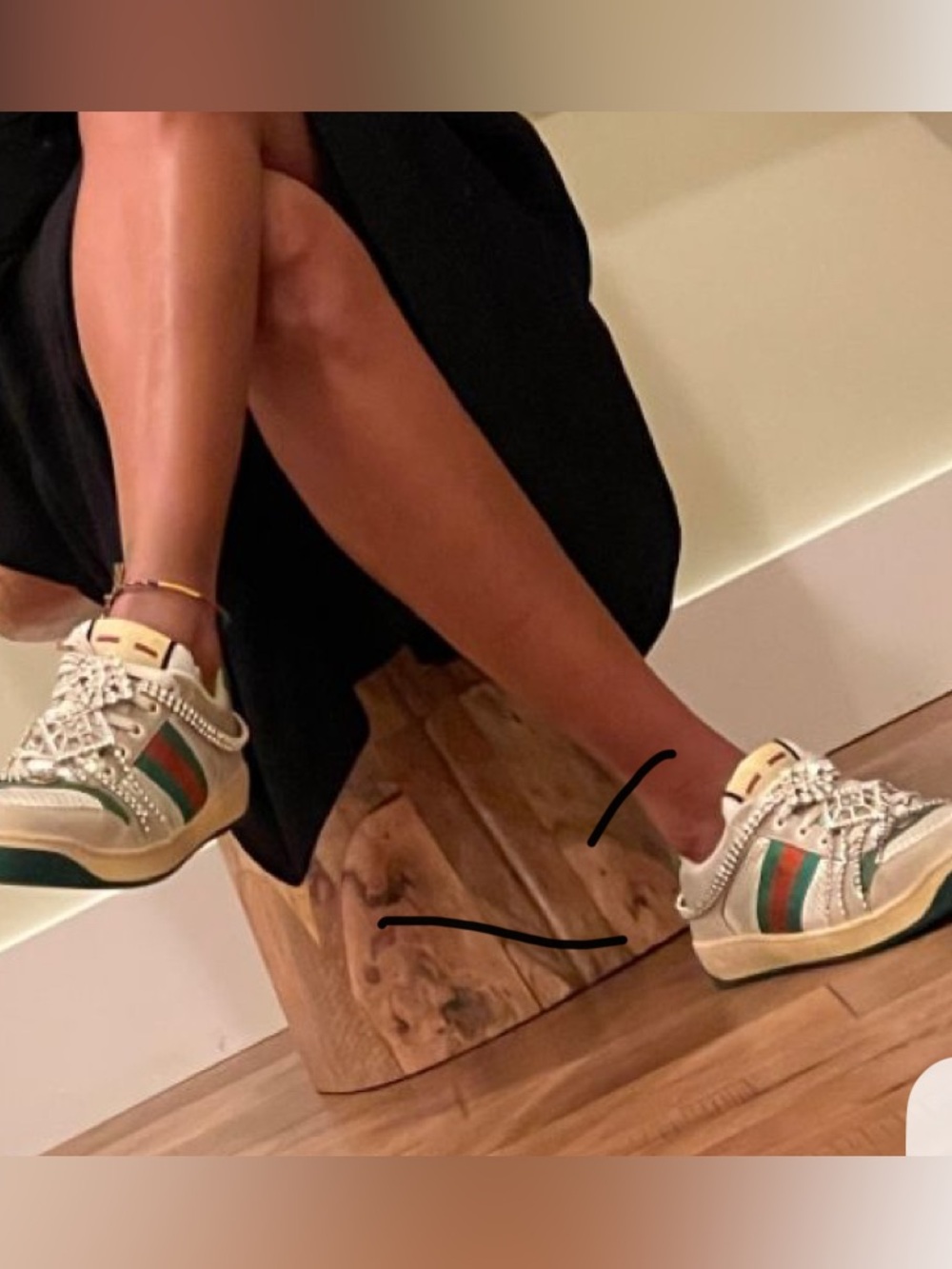 Gucci screener Sneakers with Red and Green Accents